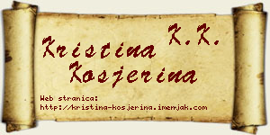 Kristina Kosjerina vizit kartica